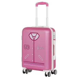 New Barbie Rosa Maleta de Cabina ABS 4 Ruedas Varsity