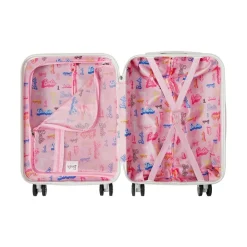 New Barbie Rosa Maleta de Cabina ABS 4 Ruedas Varsity