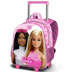Hot Barbie Rosa Mochila 3D con Ruedas Pequeña Fashionista