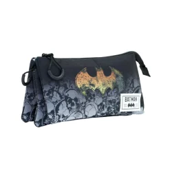 Outlet Batman Negro Estuche Portatodo Triple HS Skulls