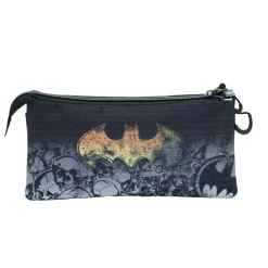 Outlet Batman Negro Estuche Portatodo Triple HS Skulls