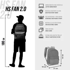 Clearance Batman Negro Mochila HS FAN 2.2 Face