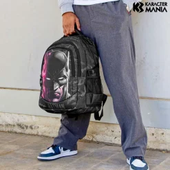 Outlet Batman Negro Mochila Running PLUS Face