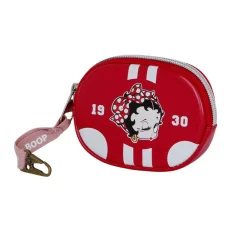 Fashion Betty Boop Burdeos Monedero Pill Varsity