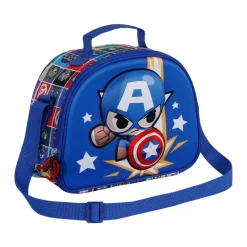 Discount Capitán América Azul Bolsa Portamerienda 3D Punch