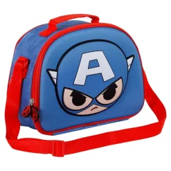 Hot Capitán América Azul Bolsa Portamerienda 3D Bobblehead