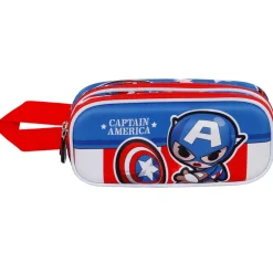 Clearance Capitán América Azul Estuche Portatodo Doble 3D Let's go