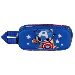 Outlet Capitán América Azul Estuche Portatodo Doble 3D Punch