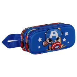 Outlet Capitán América Azul Estuche Portatodo Doble 3D Punch