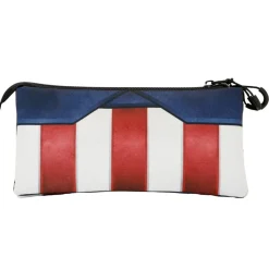 Clearance Capitán América Azul Estuche Portatodo Triple ECO Courage
