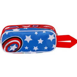Clearance Capitán América Azul Estuche Portatodo Doble 3D Let's go