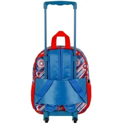New Capitán América Azul Mochila 3D con Ruedas Pequeña First