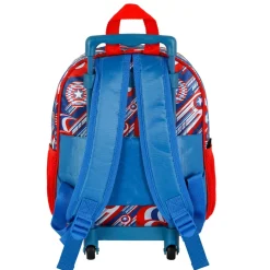 New Capitán América Azul Mochila 3D con Ruedas Pequeña First