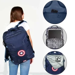 Online Capitán América Azul Mochila Mercury Gears