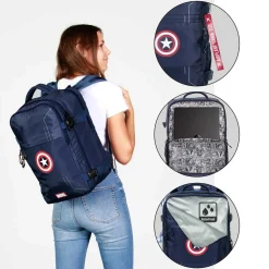 Hot Capitán América Azul Mochila Mercury Cabin Gears