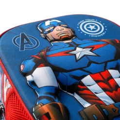 New Capitán América Azul Mochila 3D con Ruedas Pequeña First