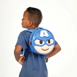 Online Capitán América Azul Mochila Emoji Send
