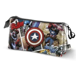 Outlet Capitán América Multicolor Estuche Portatodo Triple Comic