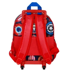 Best Capitán América Multicolor Mochila 3D con Ruedas Pequeña Patriot