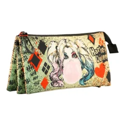 Outlet Harley Quinn Beige Estuche Portatodo Triple Mad Love