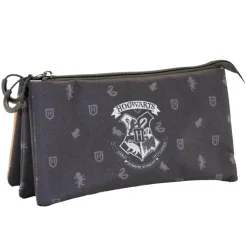 Hot Harry Potter Negro Estuche Portatodo Triple FAN Hogwarts