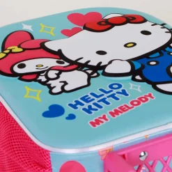 Outlet Hello Kitty Azul Mochila 3D con Ruedas Pequeña Friendship