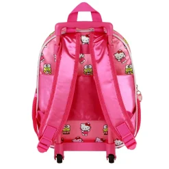 Fashion Hello Kitty Rosa Mochila 3D con Ruedas Pequeña Funny