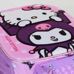 Sale Hello Kitty Rosa Mochila 3D con Ruedas Pequeña Playful