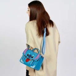 Sale Lilo y Stitch Azul Bolso-Mochila Satchel Tongue