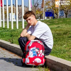 Fashion Lilo y Stitch Rojo Mochila Running PLUS Kiss
