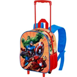Online Los Vengadores Multicolor Mochila 3D con Ruedas Pequeña Attack