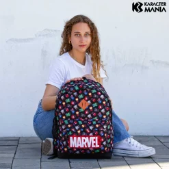 New Los Vengadores Negro Mochila HS PLUS Chibi