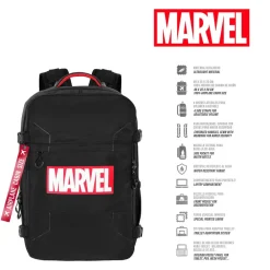 Fashion Marvel Negro Mochila Mercury Cabin Comics
