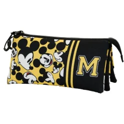 New Mickey Mouse Amarillo Estuche Portatodo Triple ECO Yellow