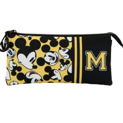 New Mickey Mouse Amarillo Estuche Portatodo Triple ECO Yellow