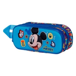 Online Mickey Mouse Azul Estuche Portatodo Doble 3D Blissy