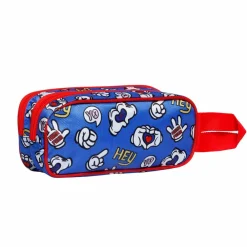 Outlet Mickey Mouse Azul Estuche Portatodo Doble 3D Grins