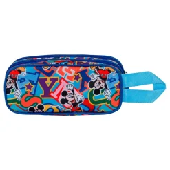 Online Mickey Mouse Azul Estuche Portatodo Doble 3D Blissy