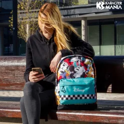 Discount Mickey Mouse Azul Mochila HS FAN 2.0 Squares
