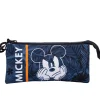 Outlet Mickey Mouse Azul Oscuro Estuche Portatodo Triple HS Blue