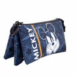 Outlet Mickey Mouse Azul Oscuro Estuche Portatodo Triple HS Blue