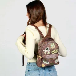 New Mickey Mouse Marrón Mochila Heady Journey