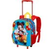 Fashion Mickey Mouse Multicolor Mochila 3D con Ruedas Pequeña Scooter