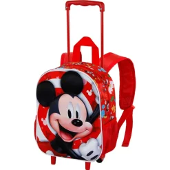 Hot Mickey Mouse Multicolor Mochila 3D con Ruedas Pequeña Twirl