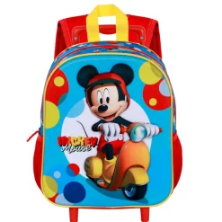 Fashion Mickey Mouse Multicolor Mochila 3D con Ruedas Pequeña Scooter