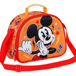 Fashion Mickey Mouse Naranja Bolsa Portamerienda 3D Whisper