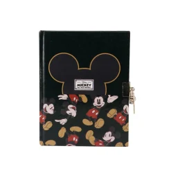 Clearance Mickey Mouse Negro Diario con Llave True