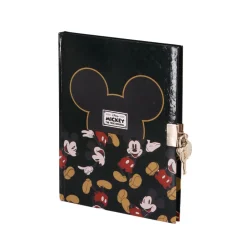 Clearance Mickey Mouse Negro Diario con Llave True