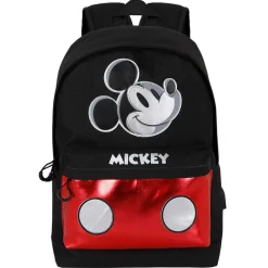 Clearance Mickey Mouse Negro Mochila HS Silver Iconic