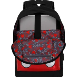 Clearance Mickey Mouse Negro Mochila HS Silver Iconic